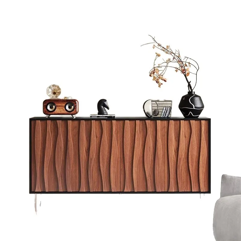 ตู้เก็บของสไตล์ยุคกลางติดผนัง พร้อมลิ้นชักแบบริบบิ้นไม้วอลนัทในตัว