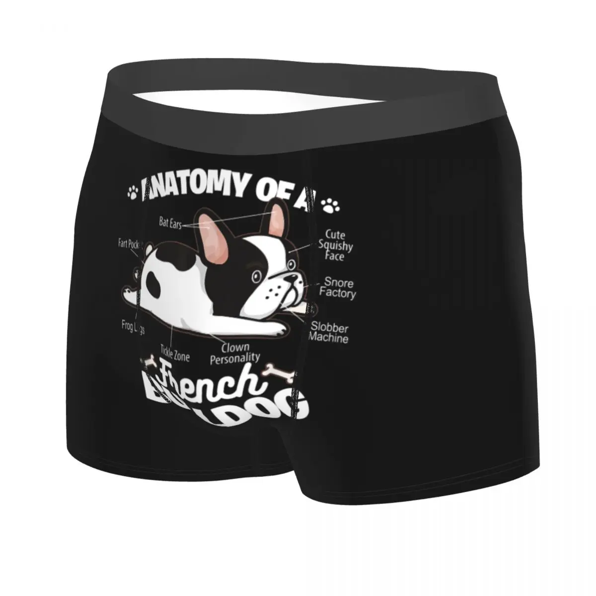 Custom Anatomy Of A French Bulldog Underwear Men Stretch Pet Animal Dog Boxer Briefs Shorts Panties Soft Underpants For Male