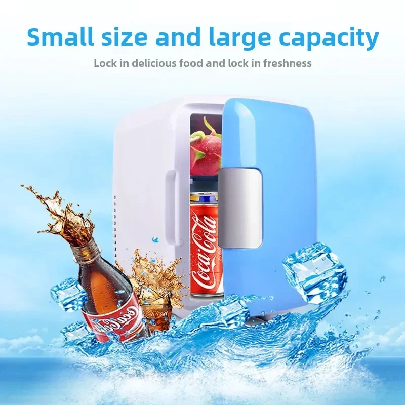

Mini Car Fridge 4L Dual Purpose Vehicle And Home Use Single Door Refrigeration Device Student Dormitory Car And Home Applicable