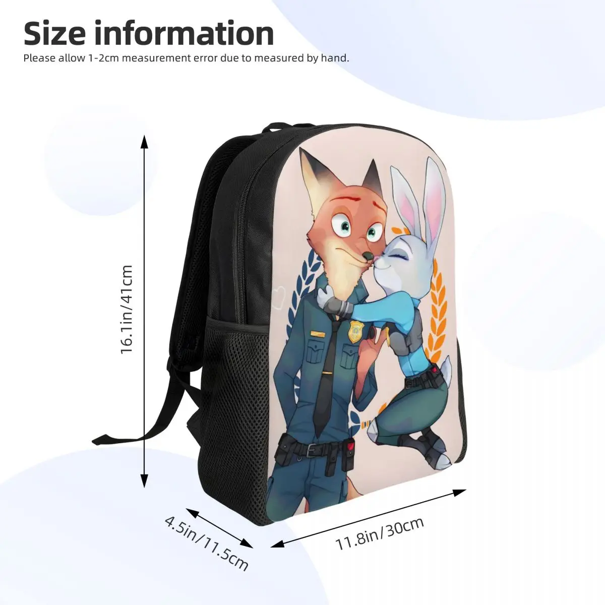 Custom Zootopia Classical Anime Travel Backpack Women Men School Computer Bookbag Cute Cartoon College Student Daypack Bags