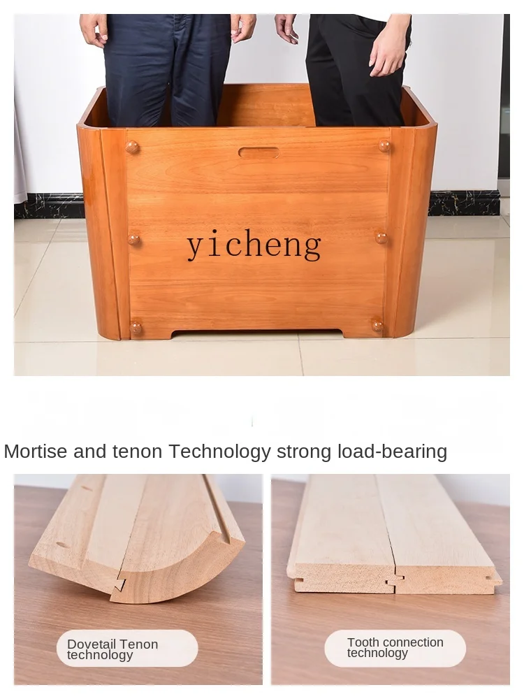 

Solid Wood Detachable Foldable Bath Barrel Adult Home Use Full Body Bathtub