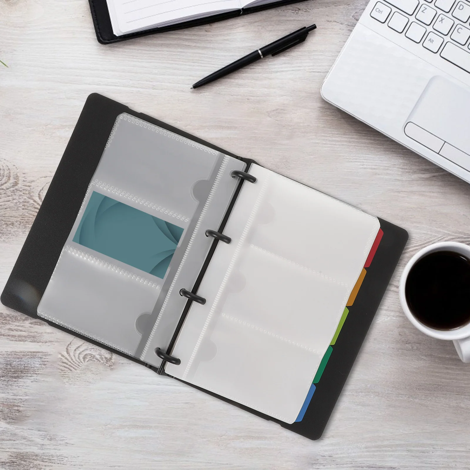 1 قطعة حافظة بطاقات الأعمال المحمولة الصلبة البناء بطاقات الاسم المنظم المهنية نظرة الهدايا للوازم المكتبية العائلية #5