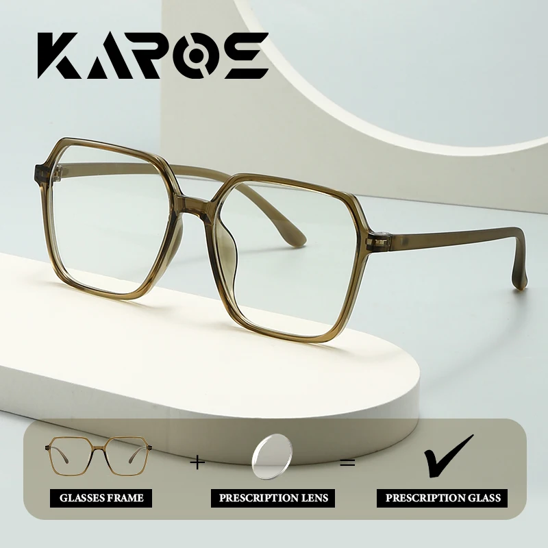 

KAROS Geometric Progressive Prescription Glasses for Men and Women Fashion Anti Blue Light & Photochromic Eyewear