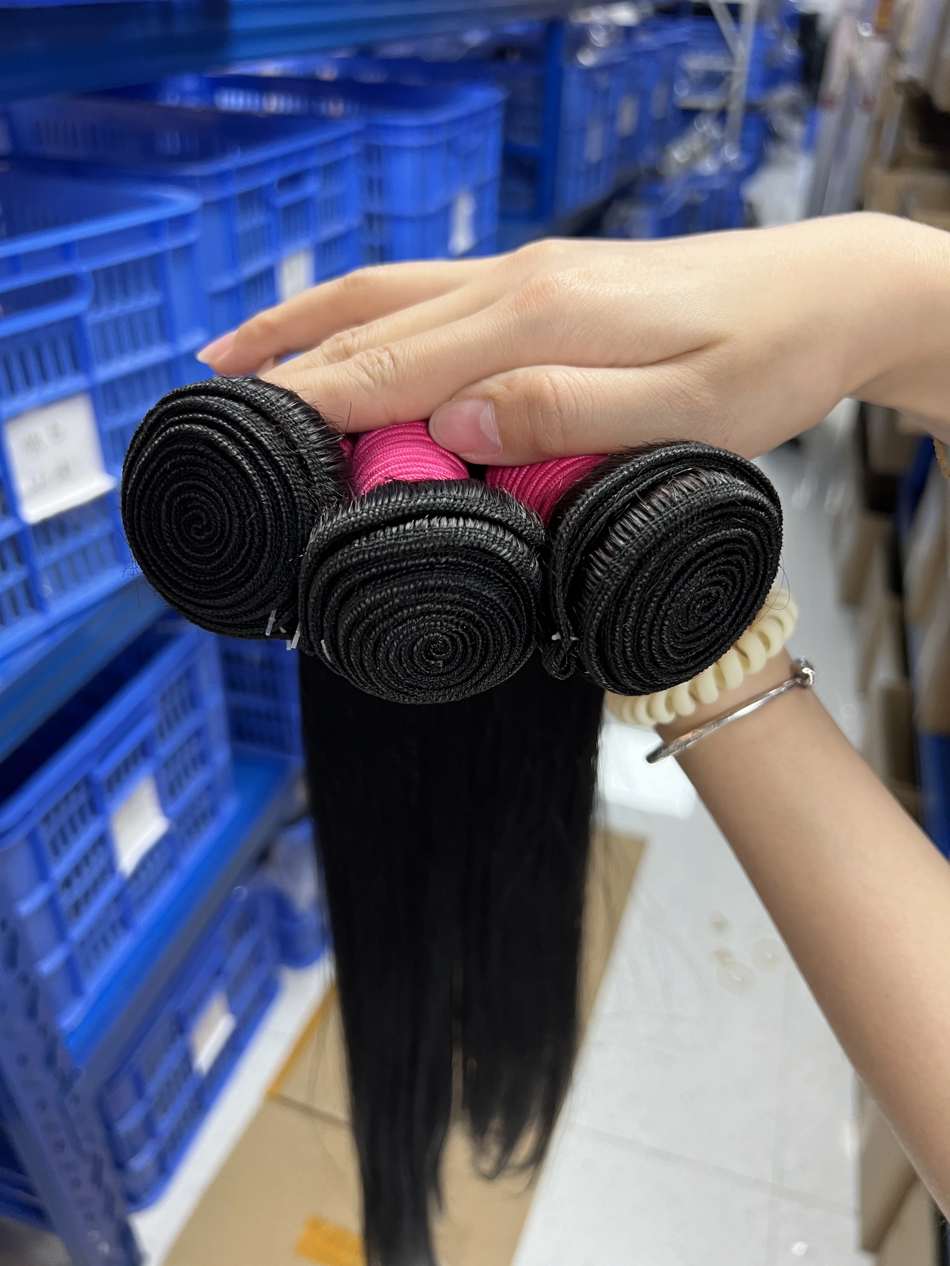 Peruvian Hair Bundles Bone Straight Human Hair Weave Bundles Remy Hair Extension Natural Black 1/3/4 Pcs 14-30 Inches Wholesale