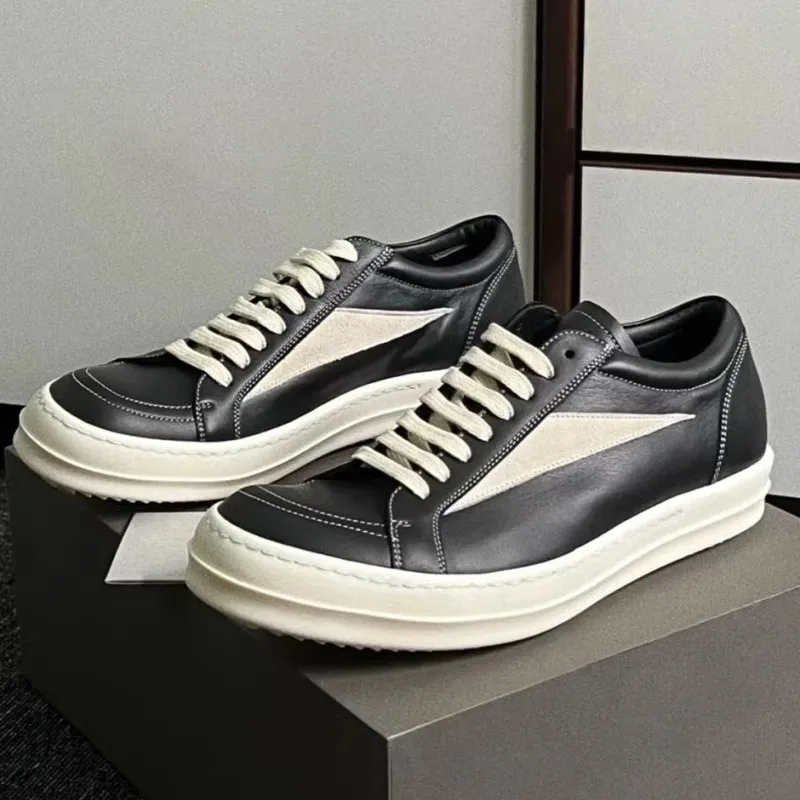

Brand Luxury Designer High Quality Causal Men Shoes O-Wens Black Canvas Women Sneakers Low-top Lace-up Shoes O-wen Flat Sneakers