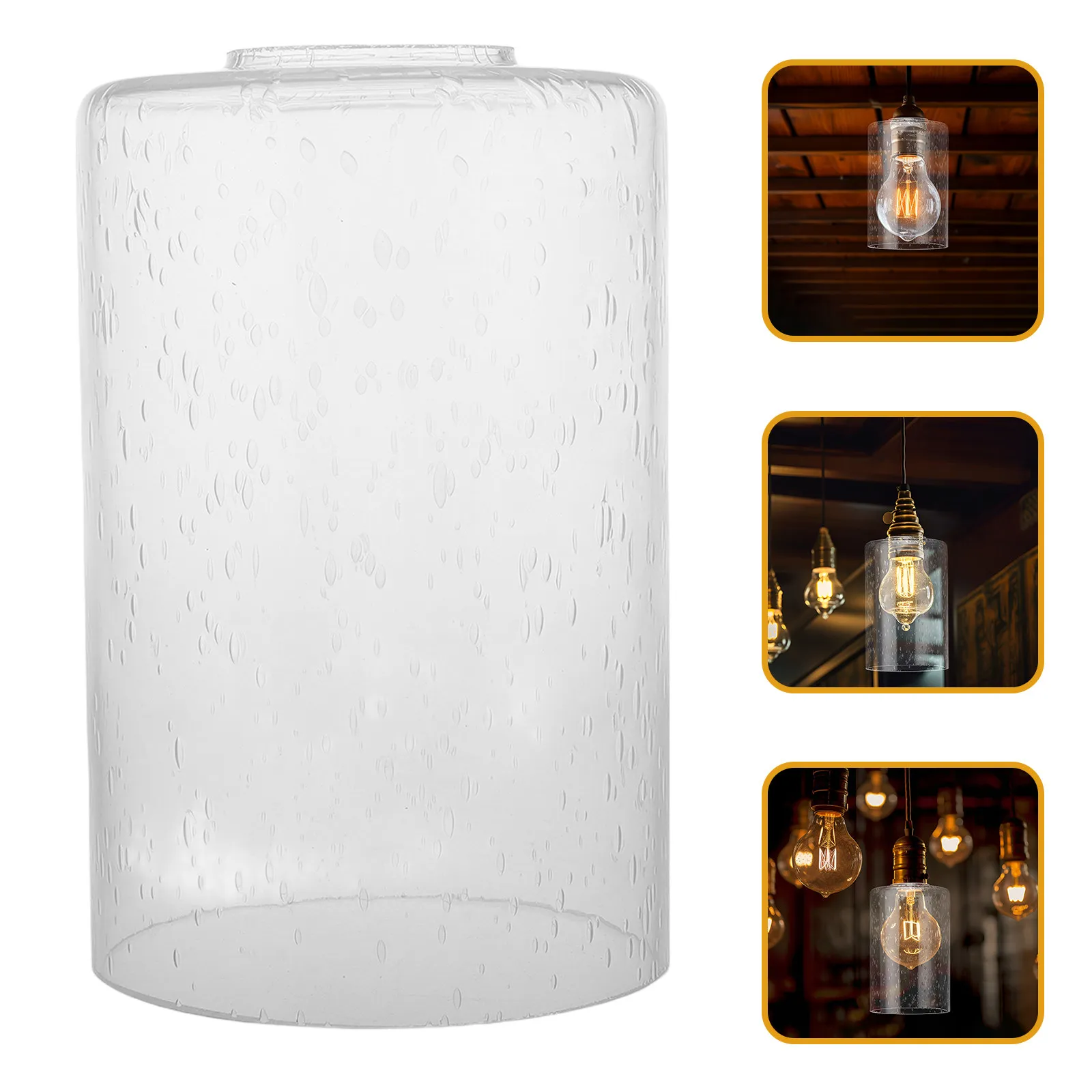 

Сменный стеклянный плафон: прозрачный цилиндрический абажур из пузырчатого стекла для настольных и настенных светильников, декоративный современный светильник