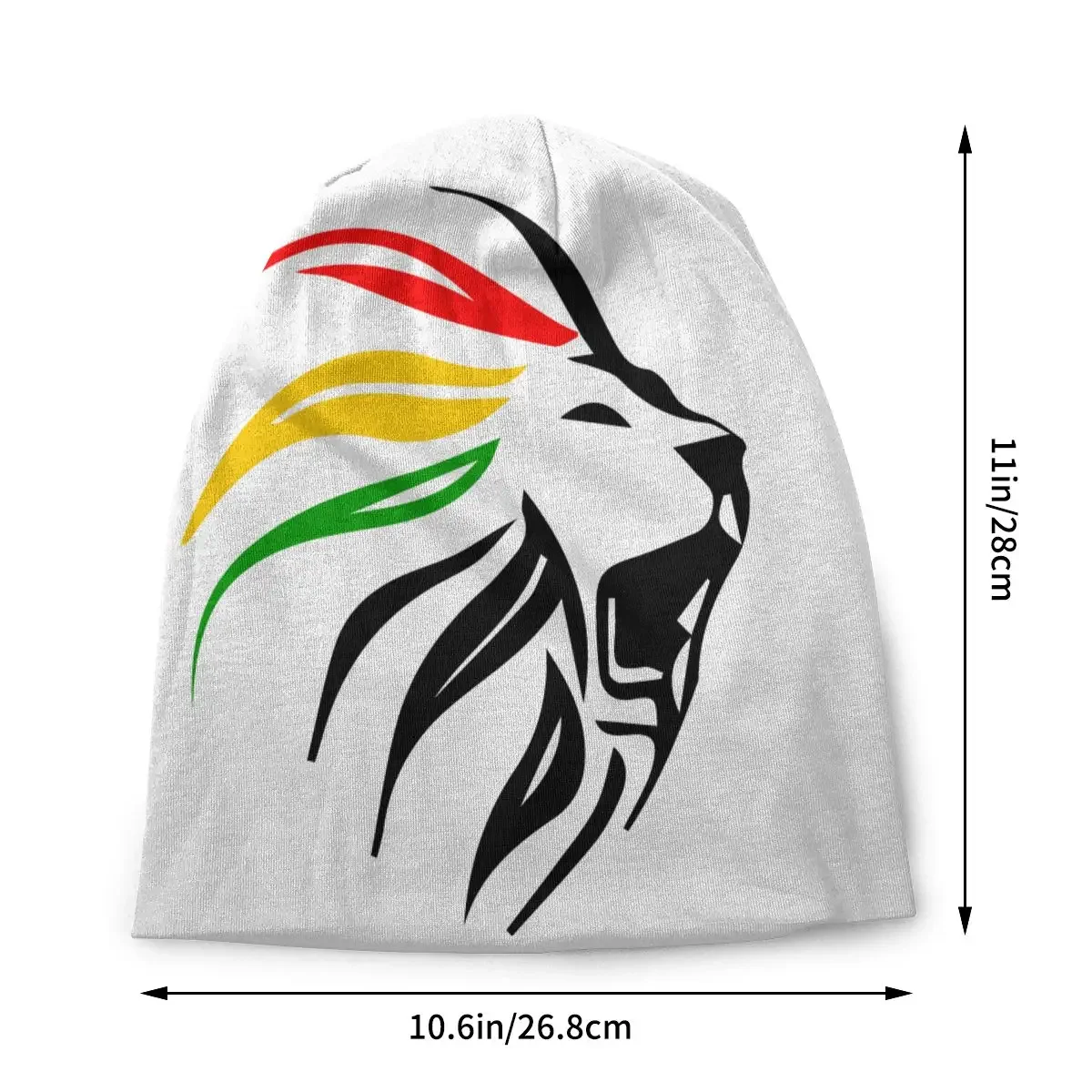 Cool Rasta Lion Of Judah Art Dreadlock Rastafari Caps Goth Unisex Outdoor Skullies Beanies Hat Warm Dual-use Bonnet Knit 