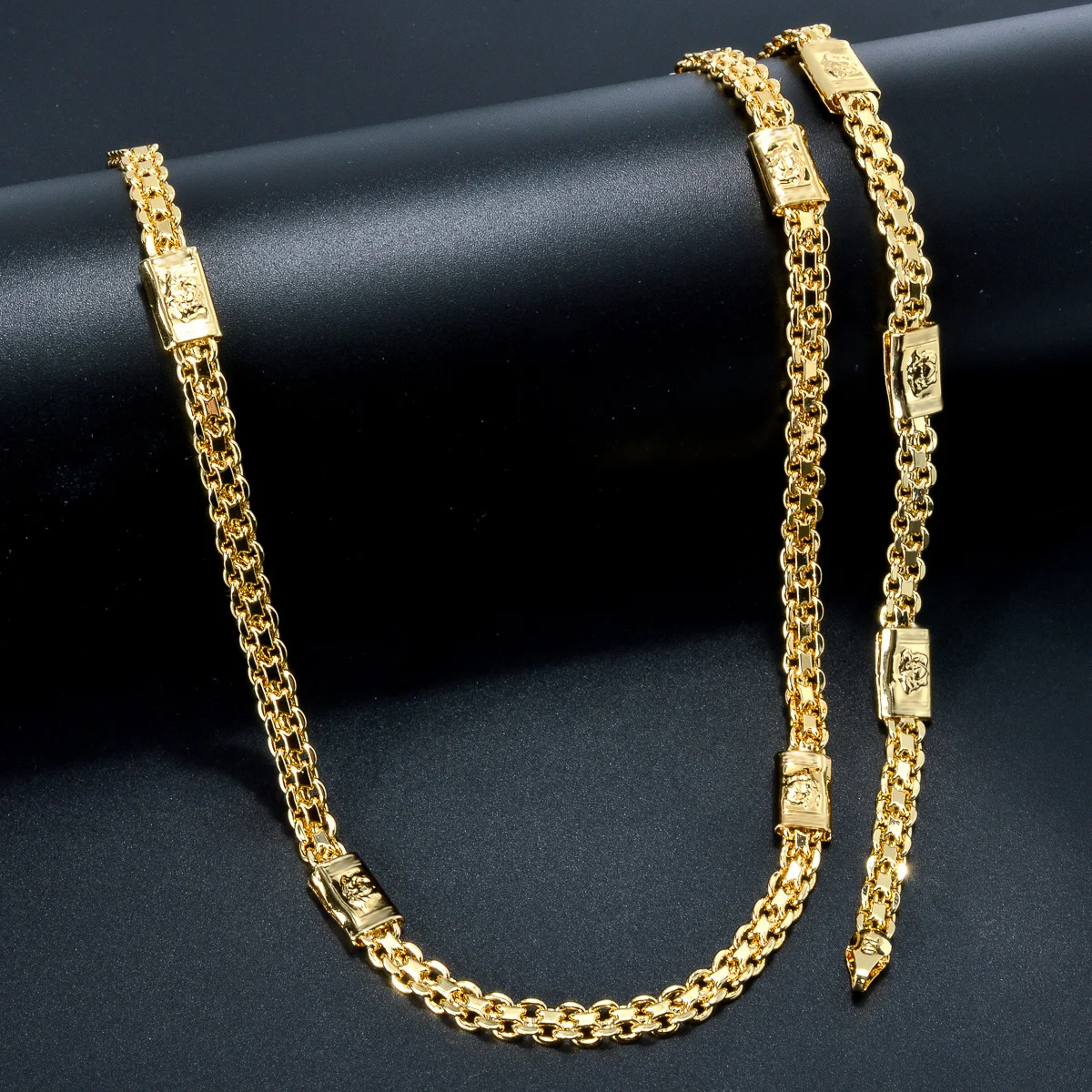 Italian Jewelry Set 18K Gold Plated Latest Design Women Men Copper Long Necklace  Dubai Gift Trendy Party Engagement Jewellery