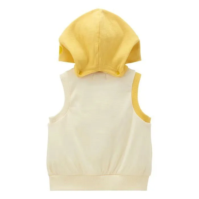 Boys Girls Cotton Vest Detachable Hood Terry Lining Navy Bear Spring Outerwear Kids High Quality Children's Casual Waistcoat Top
