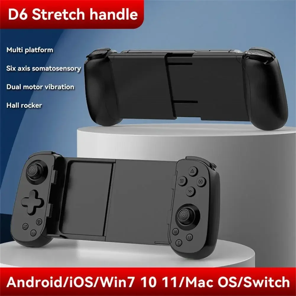 D6 Wireless Gamepad Stretching Extendable Gaming Controller Bluetooth Handle Pad for Phone Android Gamepad Game Accessoires