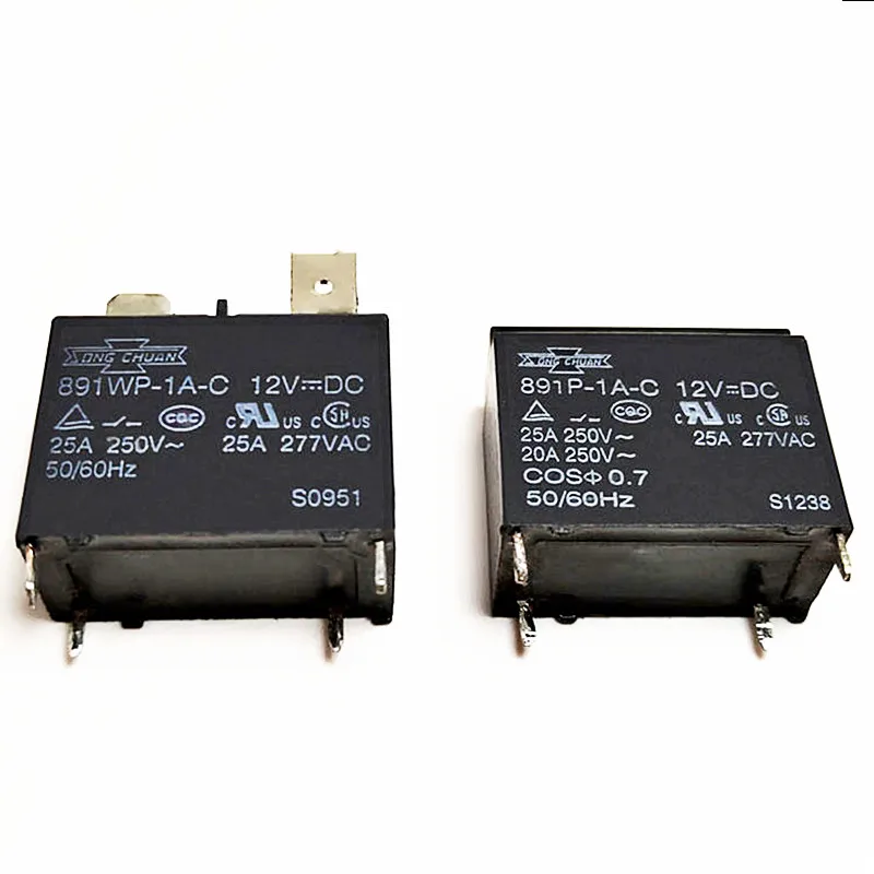 100% Original New 891P-1A-C 891P-1A-C-12VDC 891P-1A-C-DC12V 891P-1A-C-24VDC 891P-1A-C-DC24V 4PINS 25A 12VDC 24VDC Power Relay