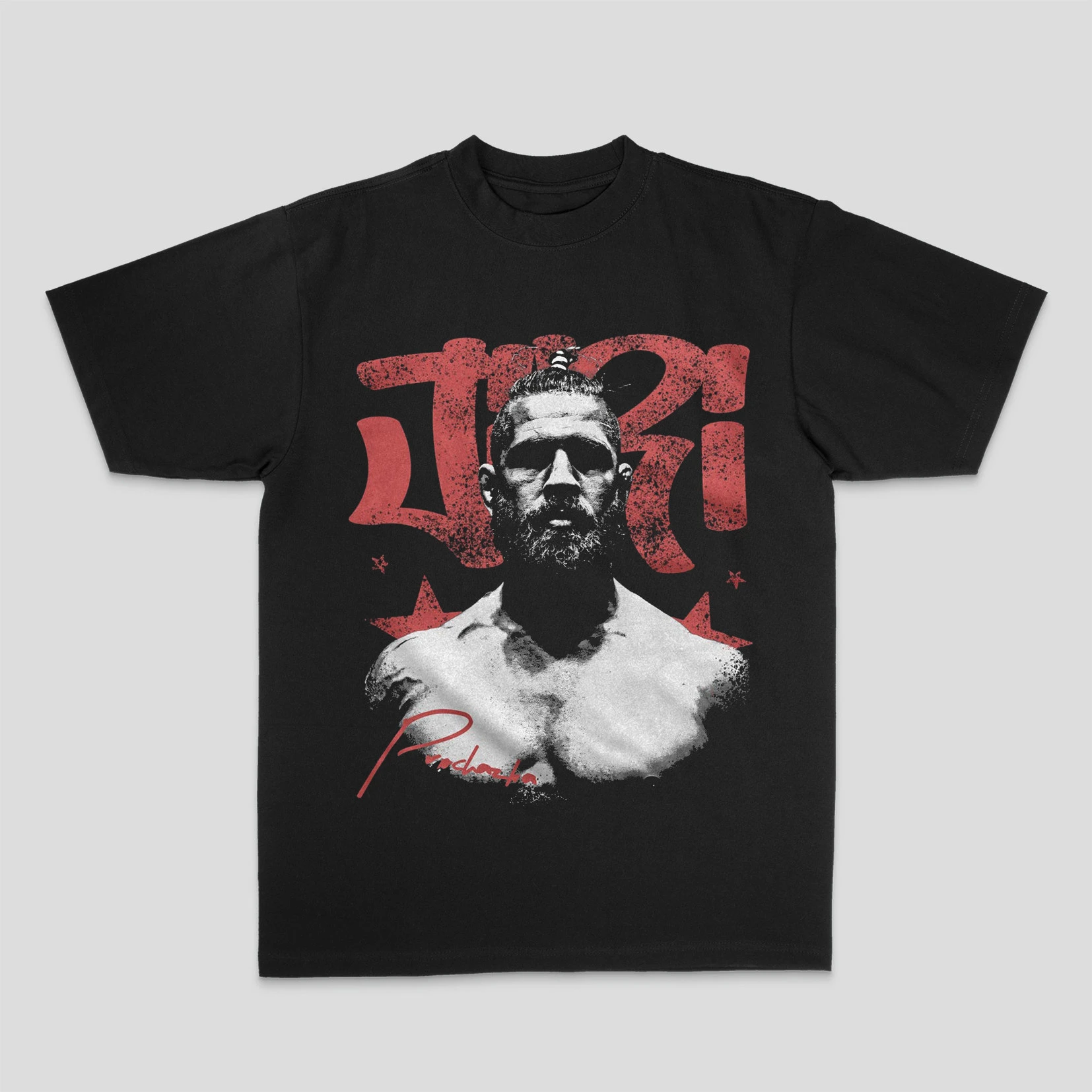 Summer Slogan Diamond Garcia Portrait Print Boxing Short-Sleeved T-Shirt Both of Men and Women