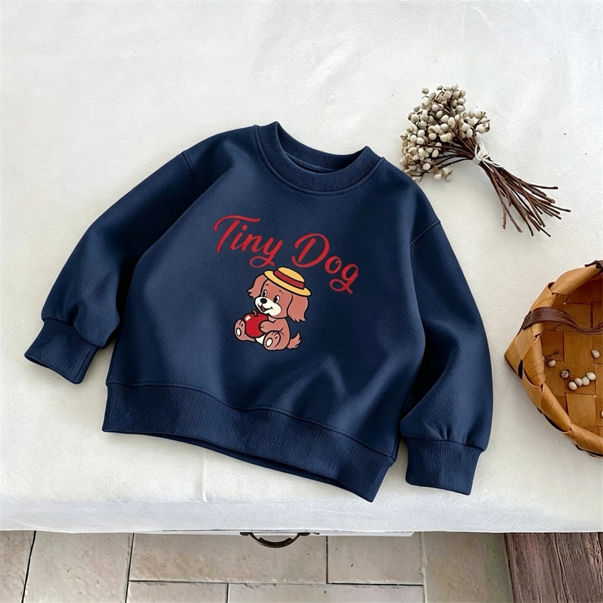 0-6 Year Old Baby Girl And Boy Autumn Sweatshirts Tops Printed Cartoon Fashion Children's Hoodie Round Collar Long Sleeve Tops