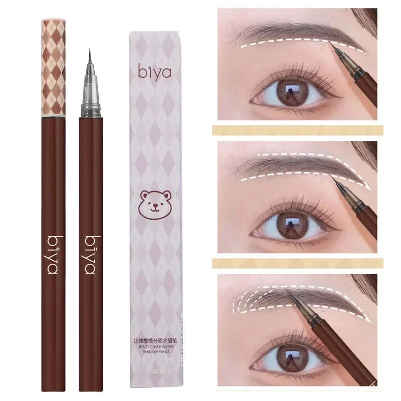 Ultra-fine ดินสอเขียนคิ้ว Outline Shadow โกหก Silkworm อายไลเนอร์กันน้ํา Non-smudge Lasting Colorfast Liquid ดินสอเขียนคิ้ว