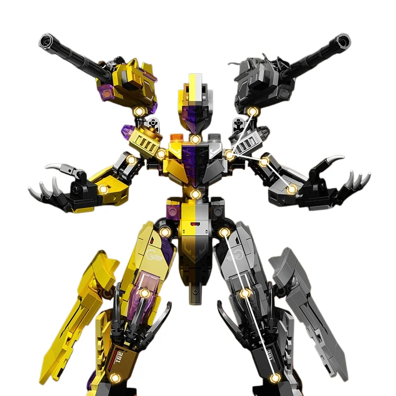 

Blazing Wings Shadow God of War Transformation Robot King Kong Assembly Model Boys Assemble Building Blocks Toy
