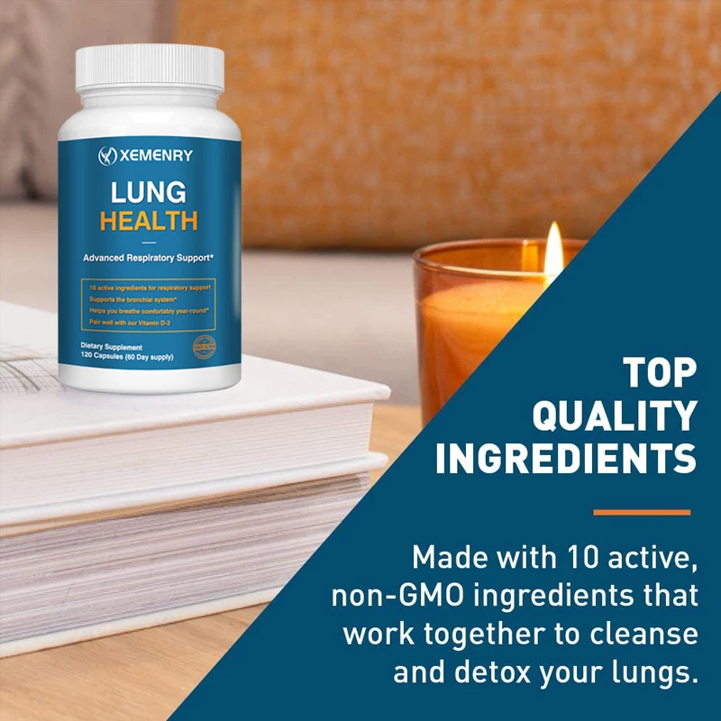 Lung Support Supplement - Lung Cleansing and Detoxifying Formula for Bronchial and Respiratory Systems