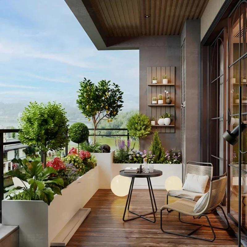 

Садовые принадлежности, пейзаж, открытый большой металлический ящик для цветов, цветочная кровать, посадочный ящик, подходящий для террасы, сада, лужайки