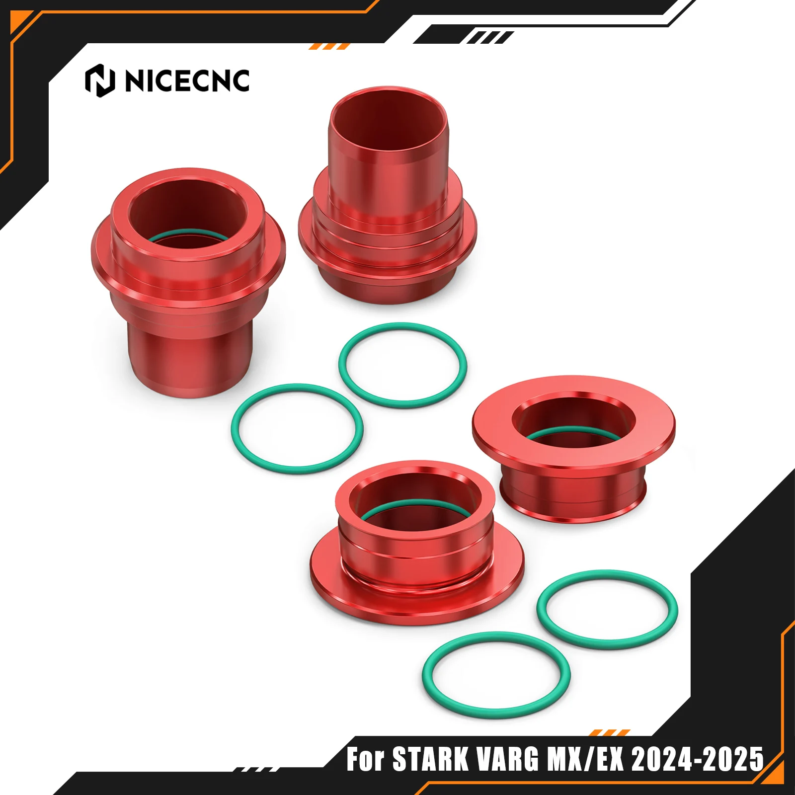 

NICECNC For Stark Varg EX 2024-2025 Motocross Front Rear Wheel Spacer Hub Collars Aluminium For Stark Varg MX Electric Dirt Bike