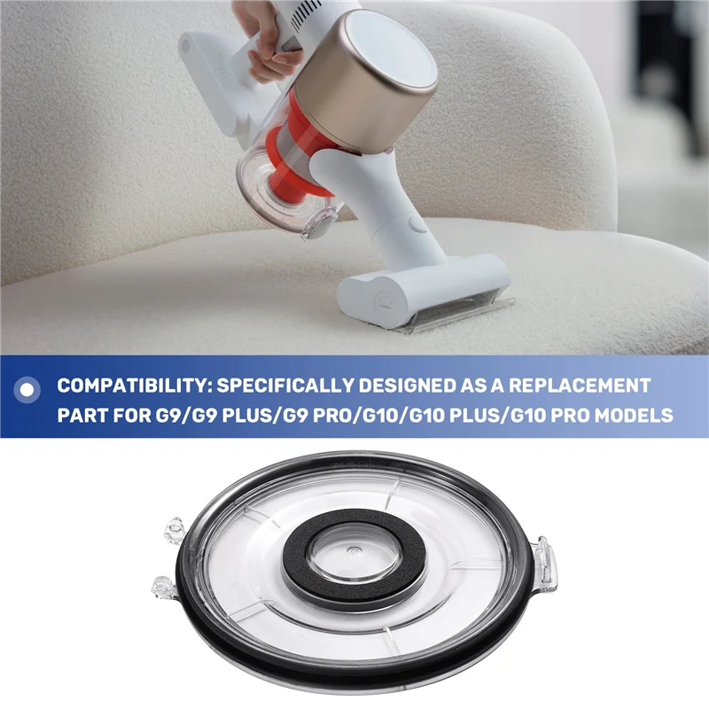LECKL-Dust Bin Lid Replacement For Xiaomi G9/G9 Plus//G9 Pro/G10/G10 Plus/G10 Pro Vacuum Dust Collector Lid Bin view 3