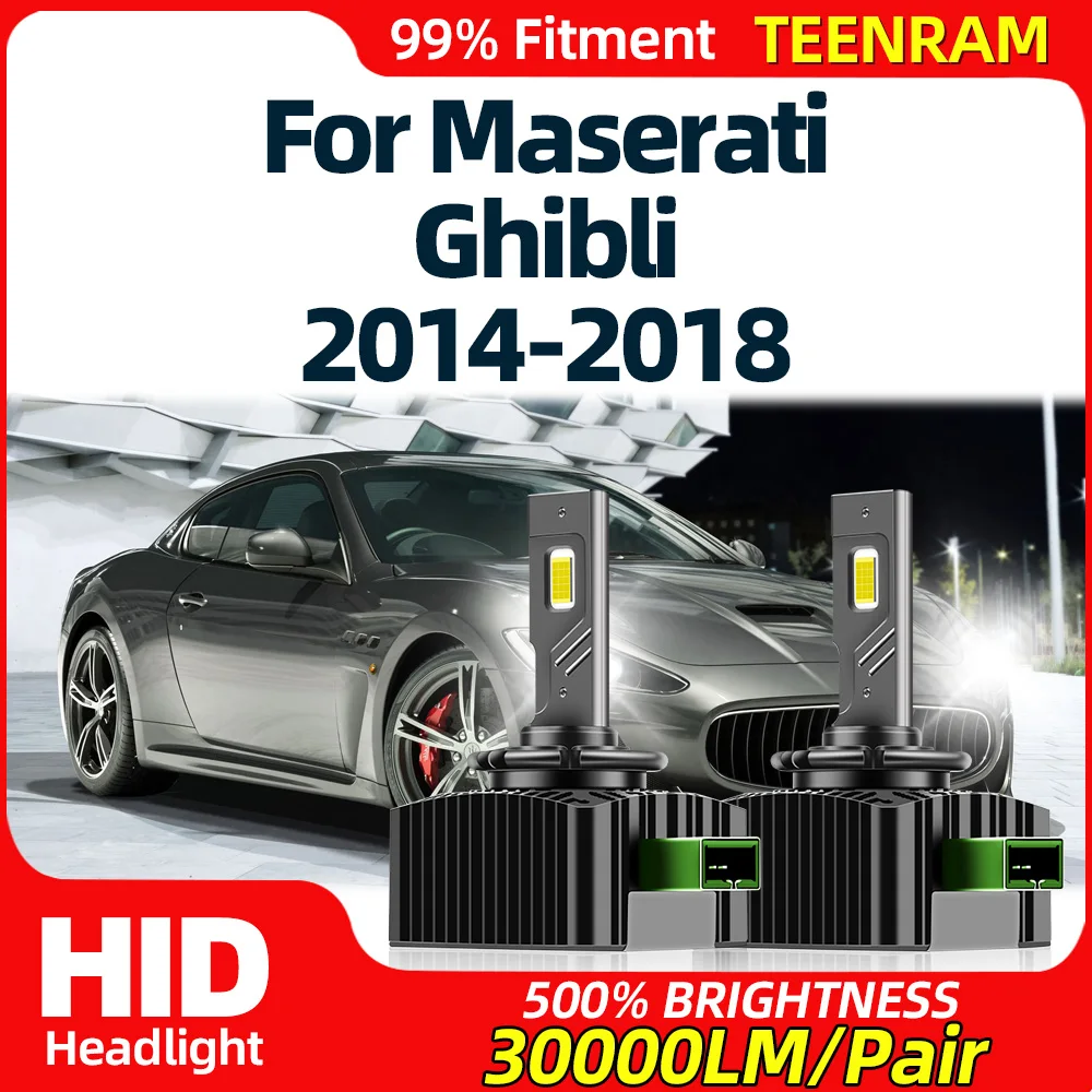 120W D3S Canbus LED Headlights Bulbs 6000K Plug&Play 12V 24V HID Xenon Lights For Maserati Ghibli 2014 2015 2016 2017 2018