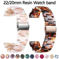 20mm Resin Strap for Samsung Galaxy Watch 7/6/5/4 44mm 40mm Band Active 2 WatchBand 22mm Strap Eco-friendly Replacement Bracelet