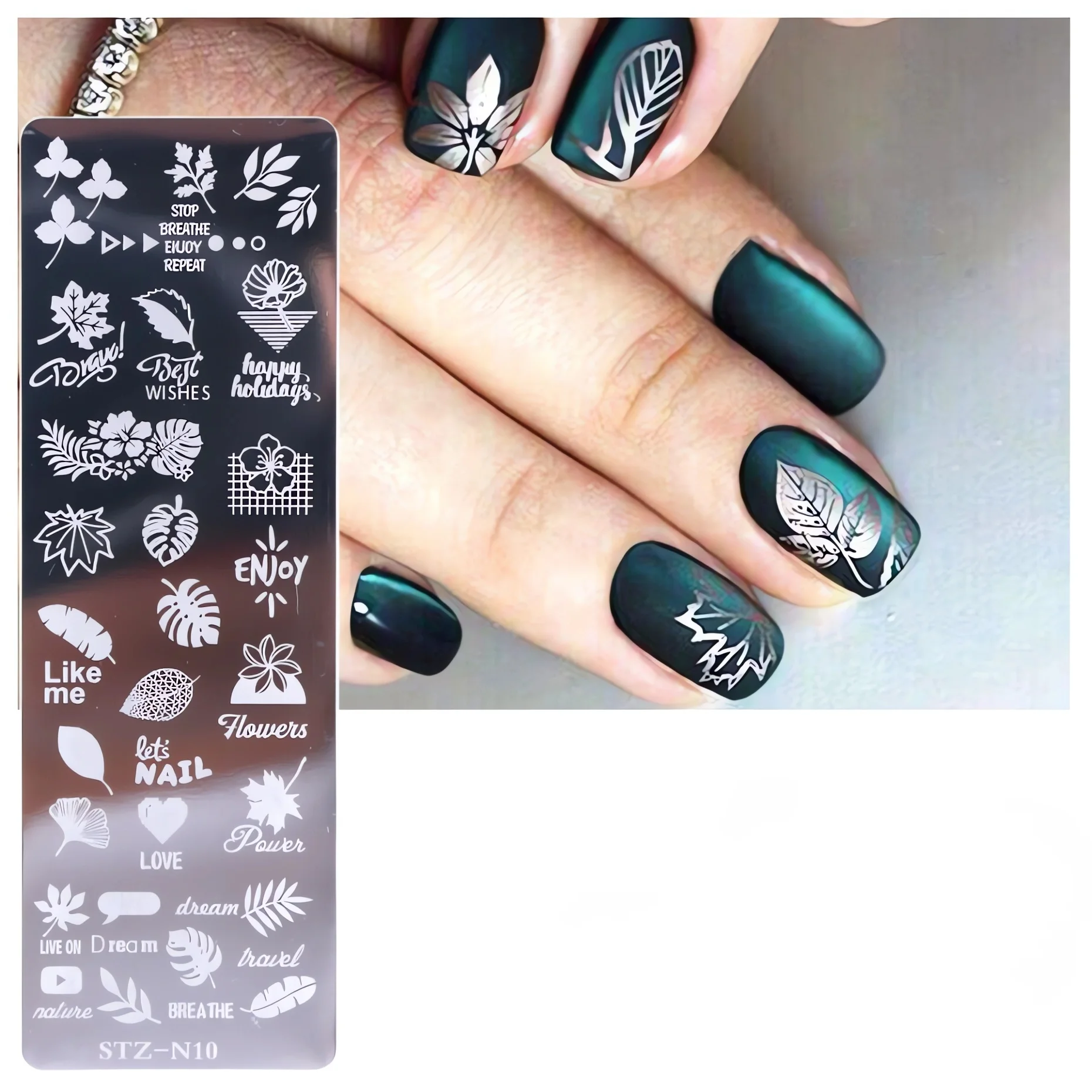 Animal Floral Line Nail Stamping Plates Butterfly Flower Leaf Nail Art Templates for Professional Manicure for Nail Art Design