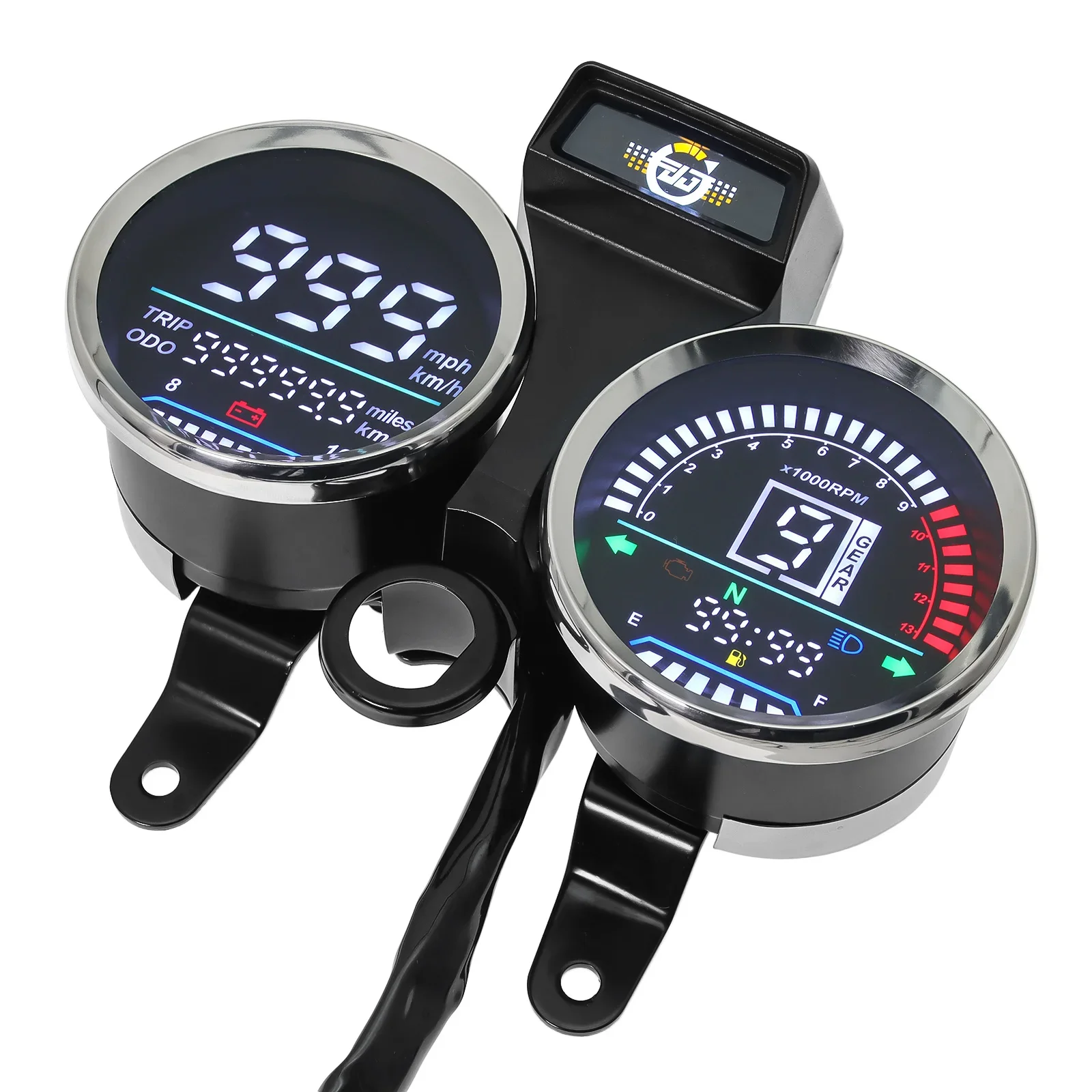 Nuevo Velocímetro de motocicleta, odómetro ybr125, LED Digital RPM, carga de teléfono USB, resistente al agua, medidor de Moto, instrumento de tablero con soporte