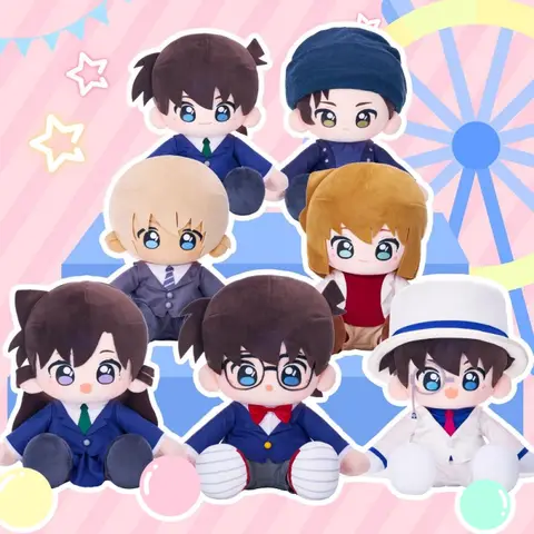 35cm Original Detective Conan Series Cotton Doll Sitting Posture Official Version Wow Dolls Plush Toys Collectibles Kids Gift