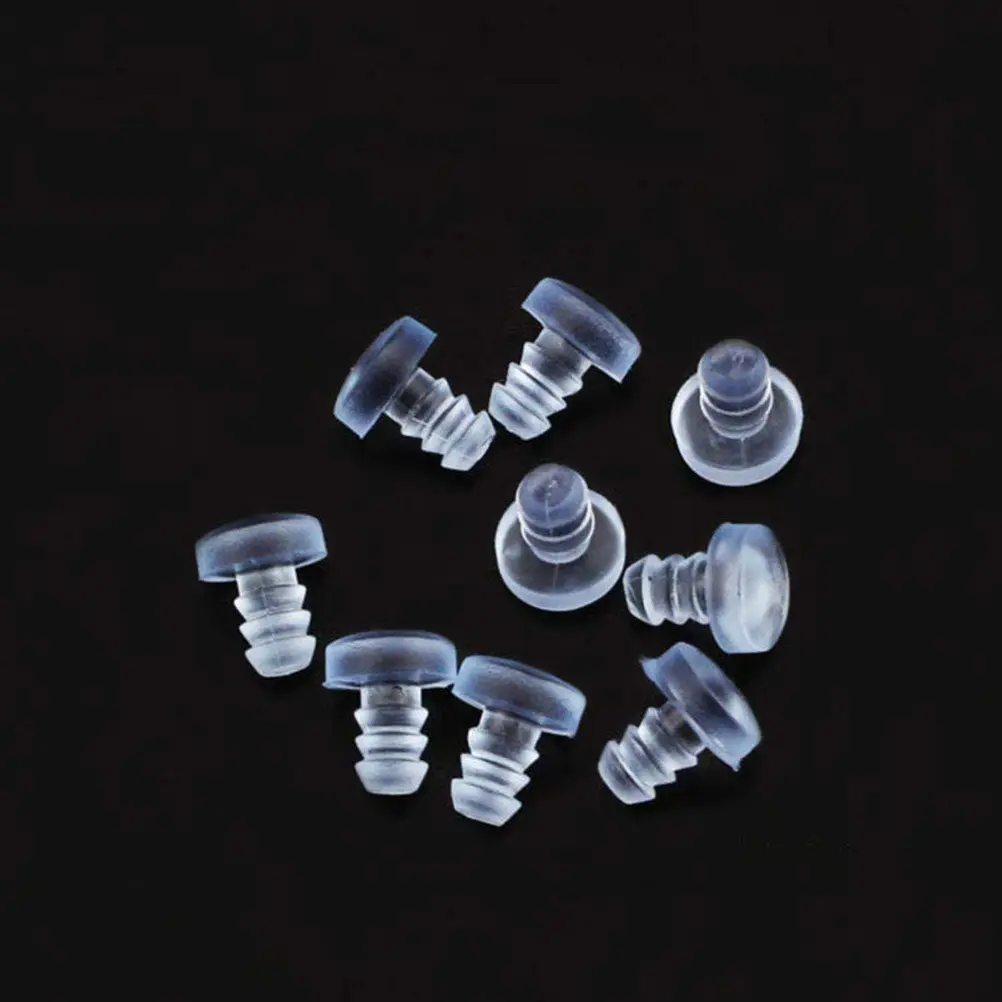 

100Pcs Anti Collision Rubber Bumpers PVC Embedded Stem Bumpers for Glass Table Holes Cabinet Doors Drawers Furniture Protection