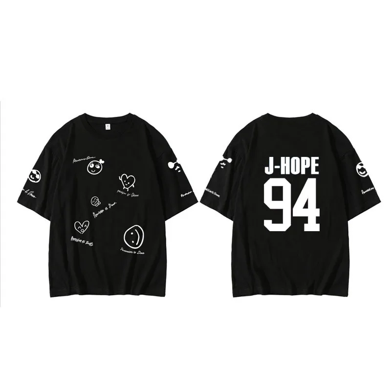 Kpop JUNGKOOK JIMIN T-shirt 100% Cotton Fashion Kpop Tees Tops