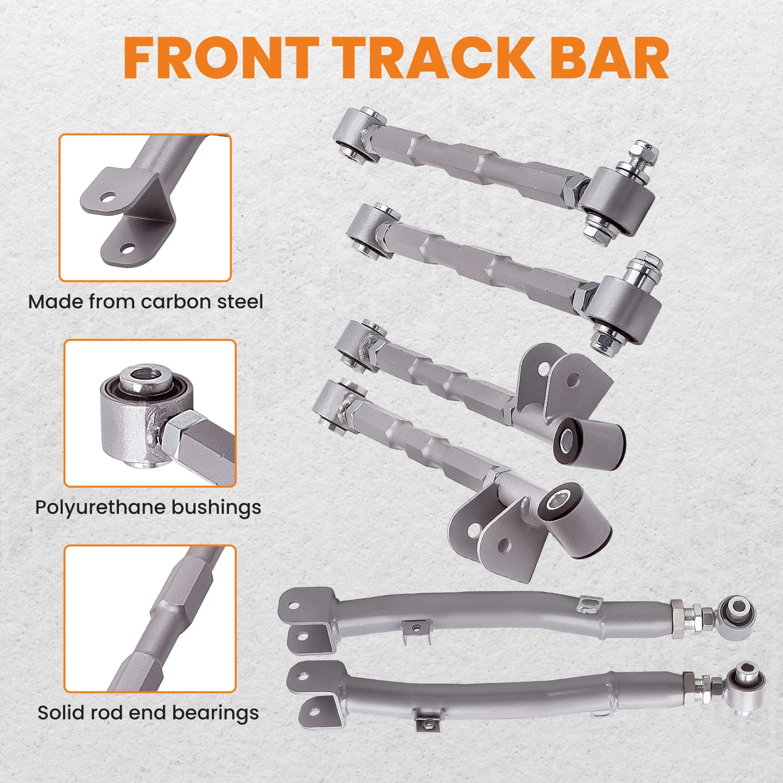 Maxpeedingrods 6 Pieces Rear Lateral Links Control Arms Bars for Subaru Impreza Forester Legacy GC GD GG