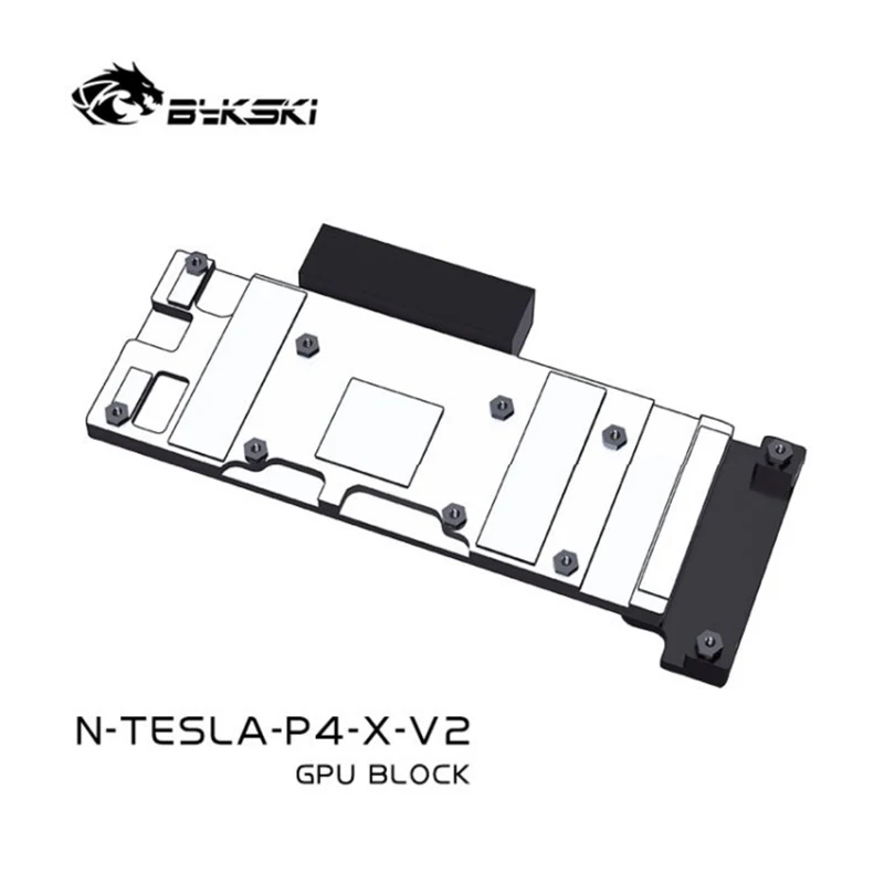 

Bykski N-TESLA-P4-X-V2 Водяной блок графического процессора для видеокарты TESLA P4 T4 / цельнометаллический радиатор с утолщенной медной пластиной / плотные водные пути