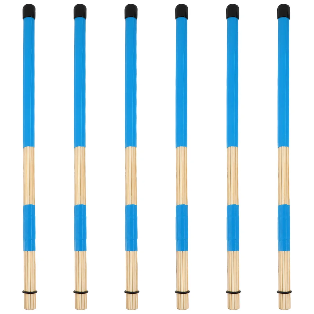 

3 Pairs Wooden Drum Brush Drums Accessories Instrument Drumstick Brushe Kit Percussion Bamboo Student Use