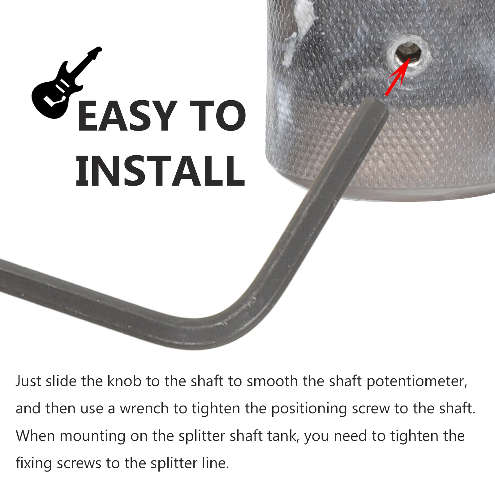 

Electric Guitar Buttons Volume Control Knobs Audio Rotary Plastic for Parts Accessories with Wrench