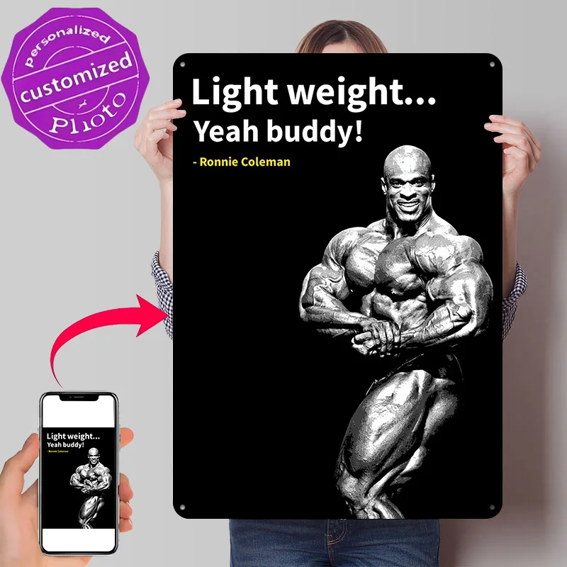 Ronnie Coleman Quotes Metal Poster Perfect Gift for Fans Lovers Personalized Wall Art Metal Sign for Home Decor Accessories Bar