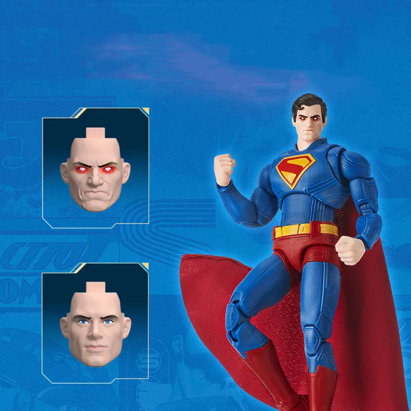Original blokees dc liga da justiça david corenswet superman figura de ação modelo montagem brinquedos ornamento desktop presentes aniversário