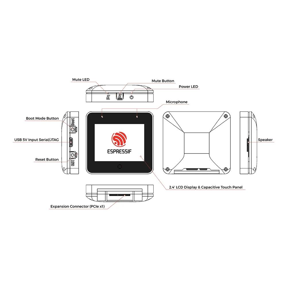 ESP32-S3-BOX-3B Open Source AIoT Application Development Kit AIoT application development suite Espressif Systems