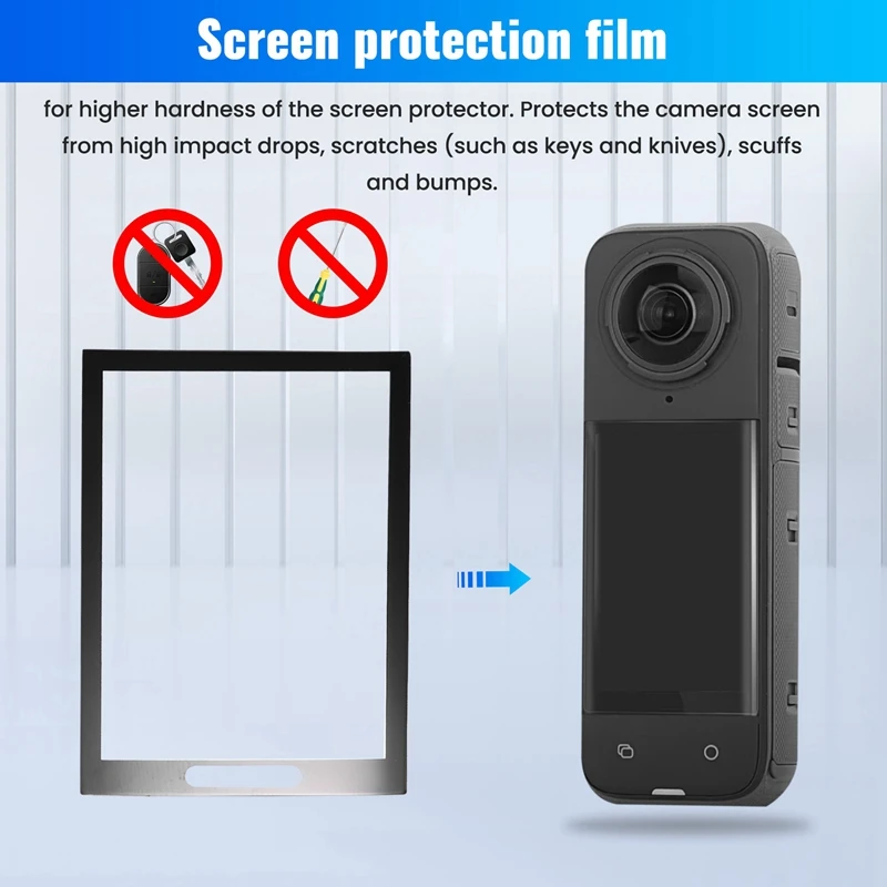 2PCS Screen Protector Film For Insta360 X4 Tempered Glass Display Film Ultra HD, Scratch Resistant, Anti-Fingerprint