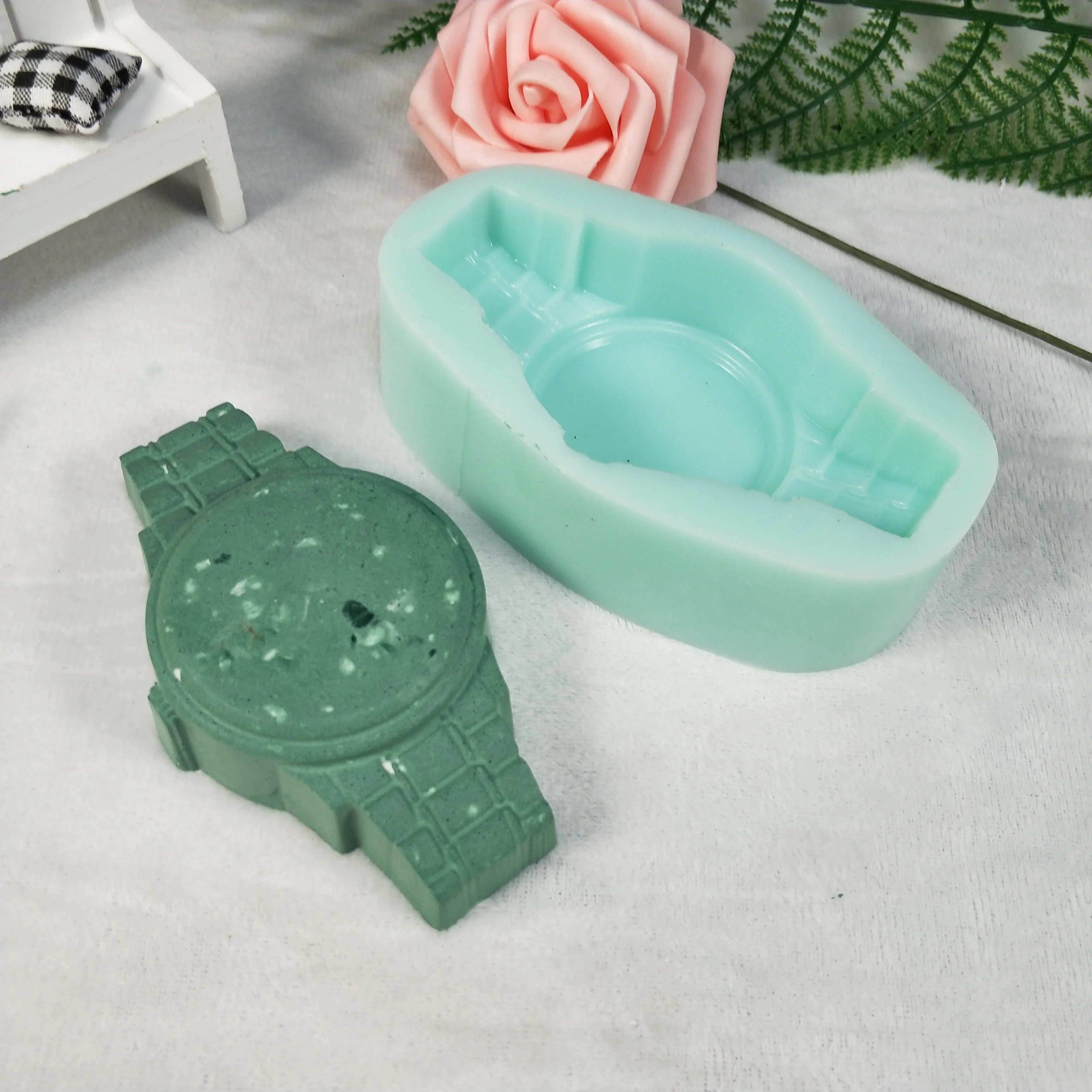 QT0254 PRZY Mold Silicone Watch Molds Watch Soap Molds Gypsum Chocolate Candle Candy Mold Soap Making Clay Resin Moulds