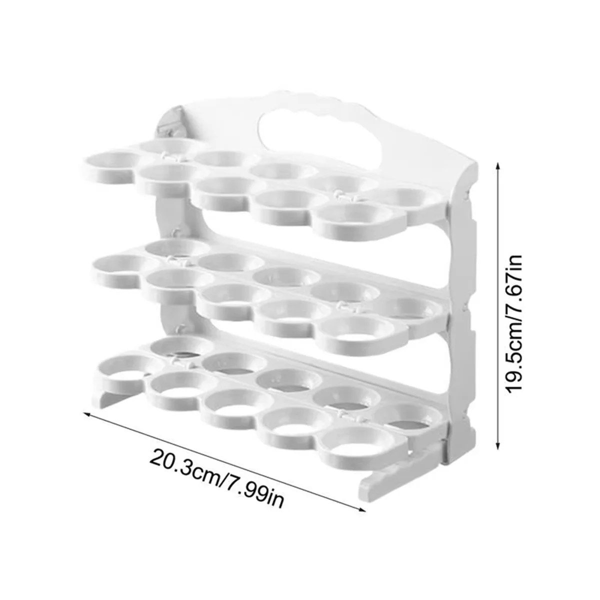 ABFW Egg Holder for Fridge - 3-Tier Egg Storage Organizer, Large Capacity Egg Rack for Refrigerator, Egg Tray