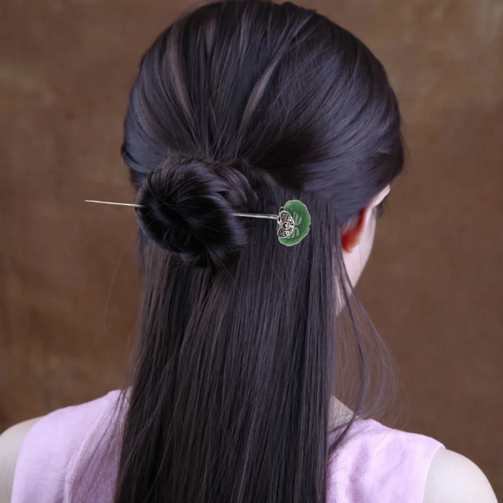 

Agate Stick Chinese Hair Chopstick Chignon Pin For Women Floral Bun Accessories Vintage Hairpin Long Hair Styling Tool