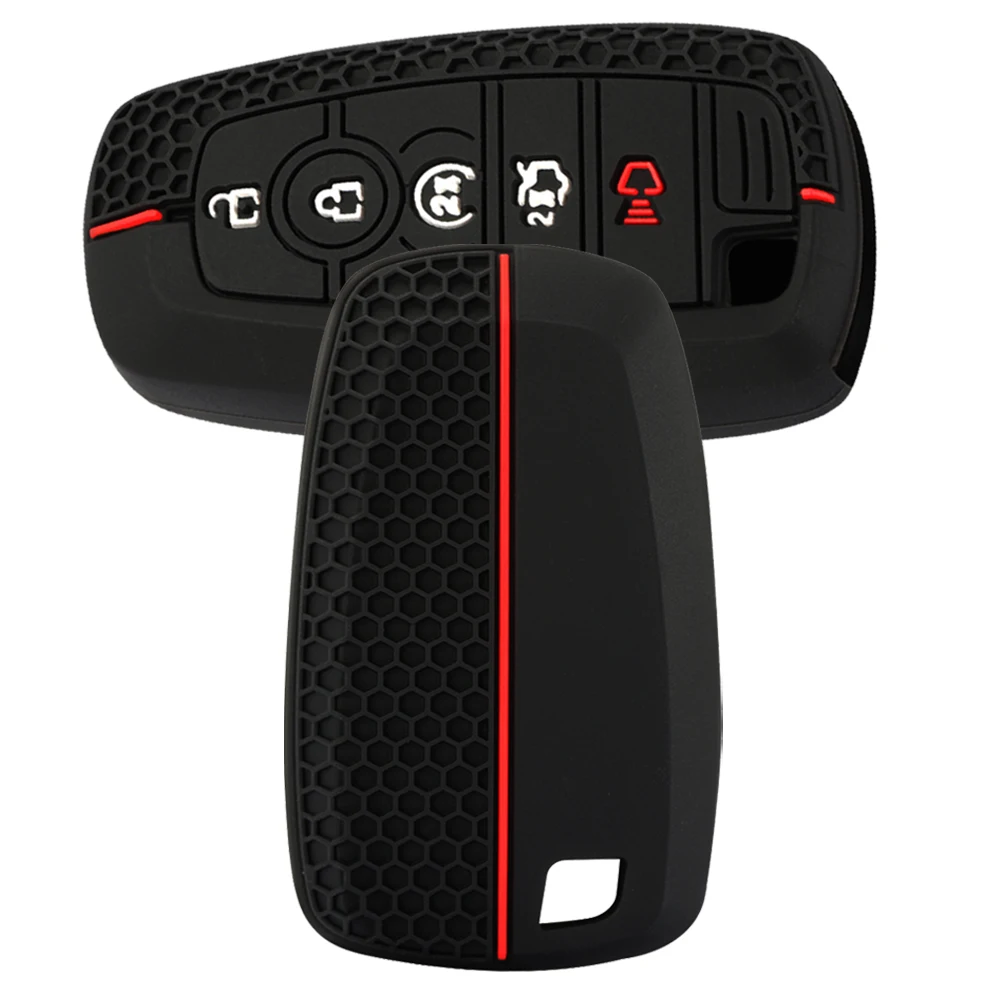 Silicone Car Remote Key Case For Ford Fusion Mustang F-150 F-250 F-350 F-450 F-550 Bronco 2018 - 2024 Cover Keyless Fob Shell