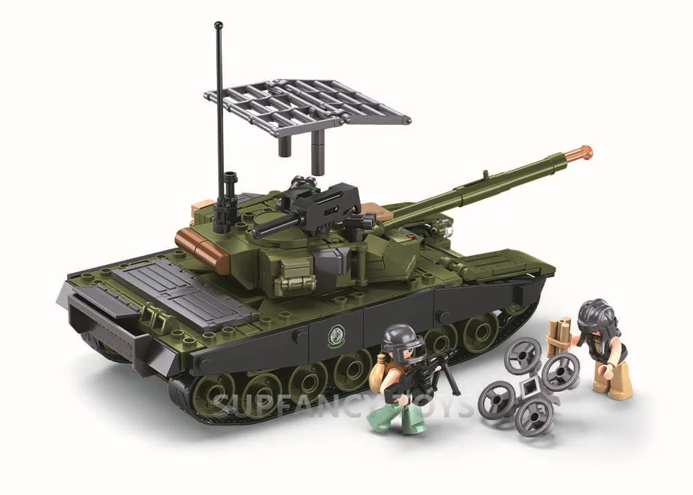 スラバン-子供のための戦車の建設,メインタンク,ビルディングブロック,軍事モデル,レンガ,教育玩具,軍隊ifr t90as,318個