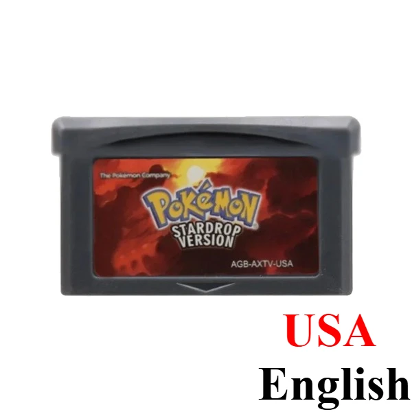 Pokémon GBA Spielkassette FireRed LeafGreen Ruby Sapphire Emerald Snakewood Clover für GBA SP Retro-RPG-Spielesammlung Geschenk