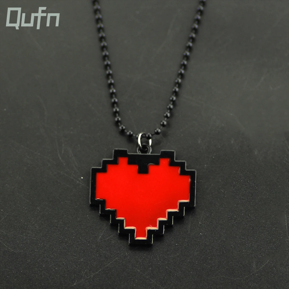 Fashion Necklaces Game Undertale Papyrus Sans Frisk Bravery LOVE Heart Necklace Pendant Link Chain Women Jewelry Accessories