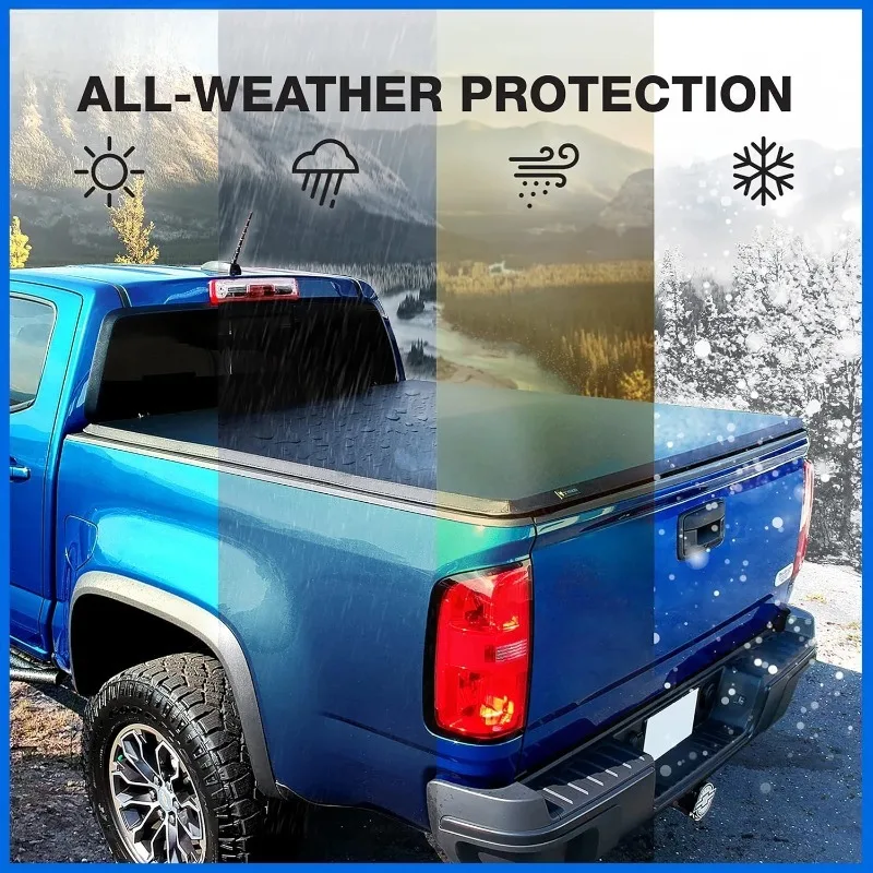 T3 Soft Tri-fold Truck Bed Tonneau Cover Compatiblei,2017-2024 Ford F-250 F-350 Super Duty | 6.75' (82") Bed | TG Fast delivery