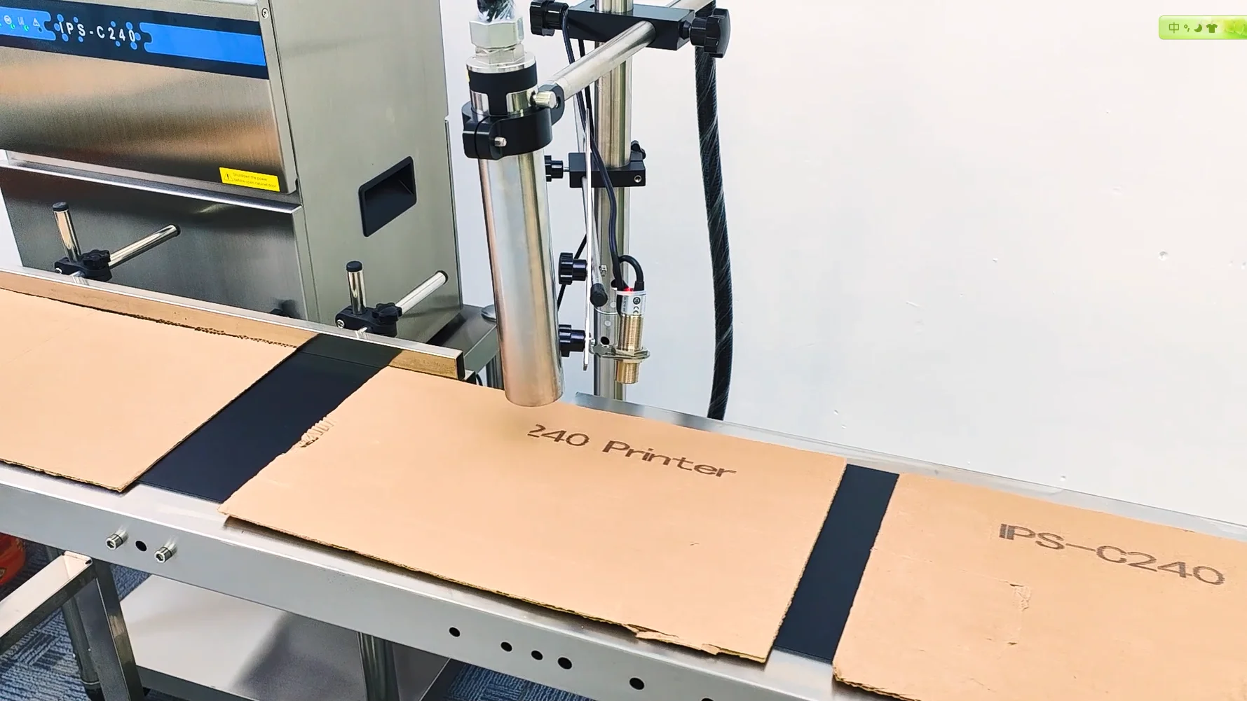 เครื่องพิมพ์อิงค์เจ็ทความเร็วสูง CIJ แบบต่อเนื่อง หน้าจอสัมผัส 10.1 นิ้ว ราคาประหยัด ใช้งานง่าย IPS-C240