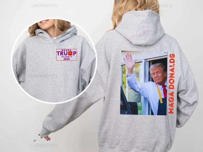 I'm Lovin' It Trump 2024 Funny Trump Sweatshirt Trump Hoodie Patriotic Election New in Hoodies & Sweatshirts Y2k Clothes Navidad