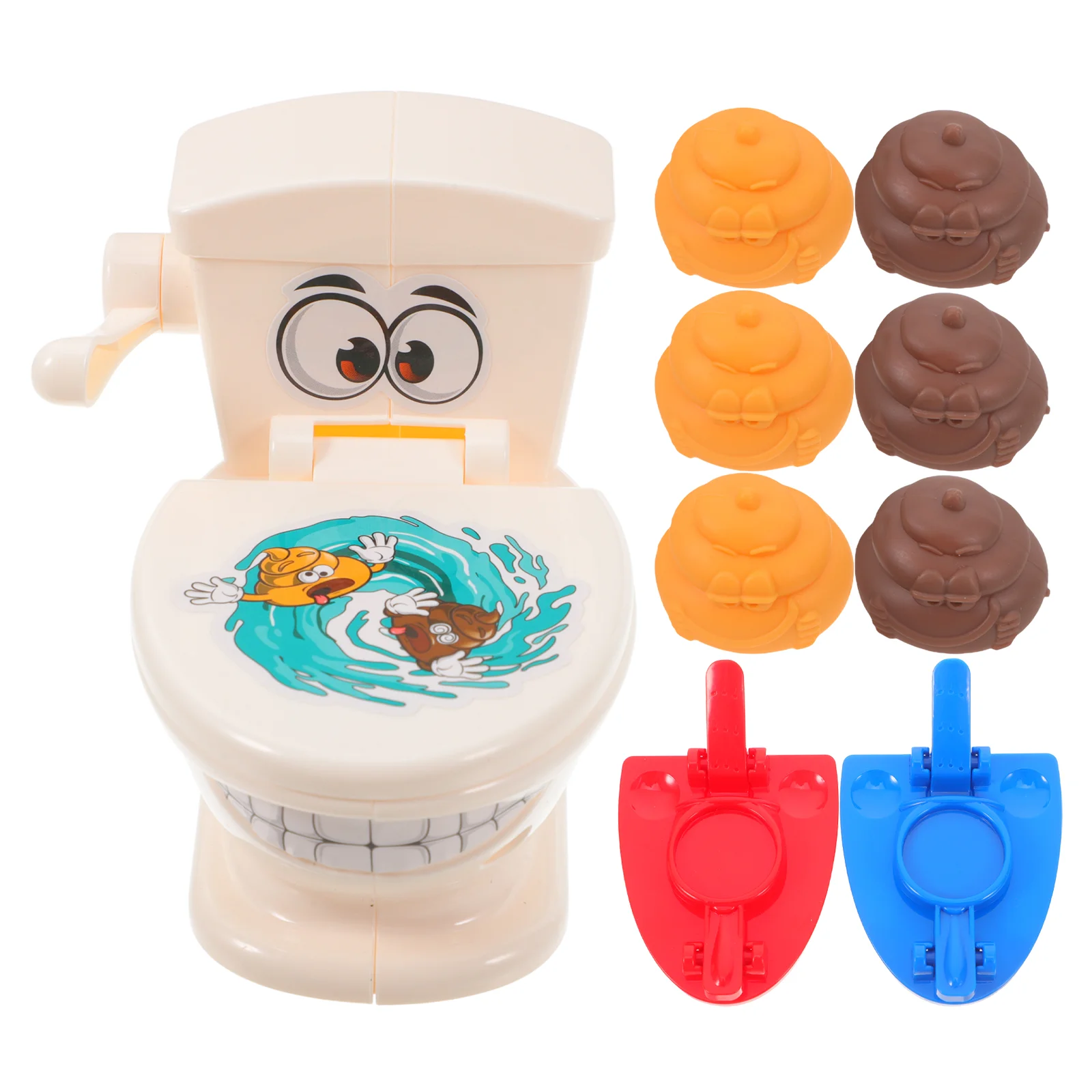 Poop Toilet Toys for Kids Prank Kit Catapult Funny Pranks Stuff Plastic Gadgets Parent-child