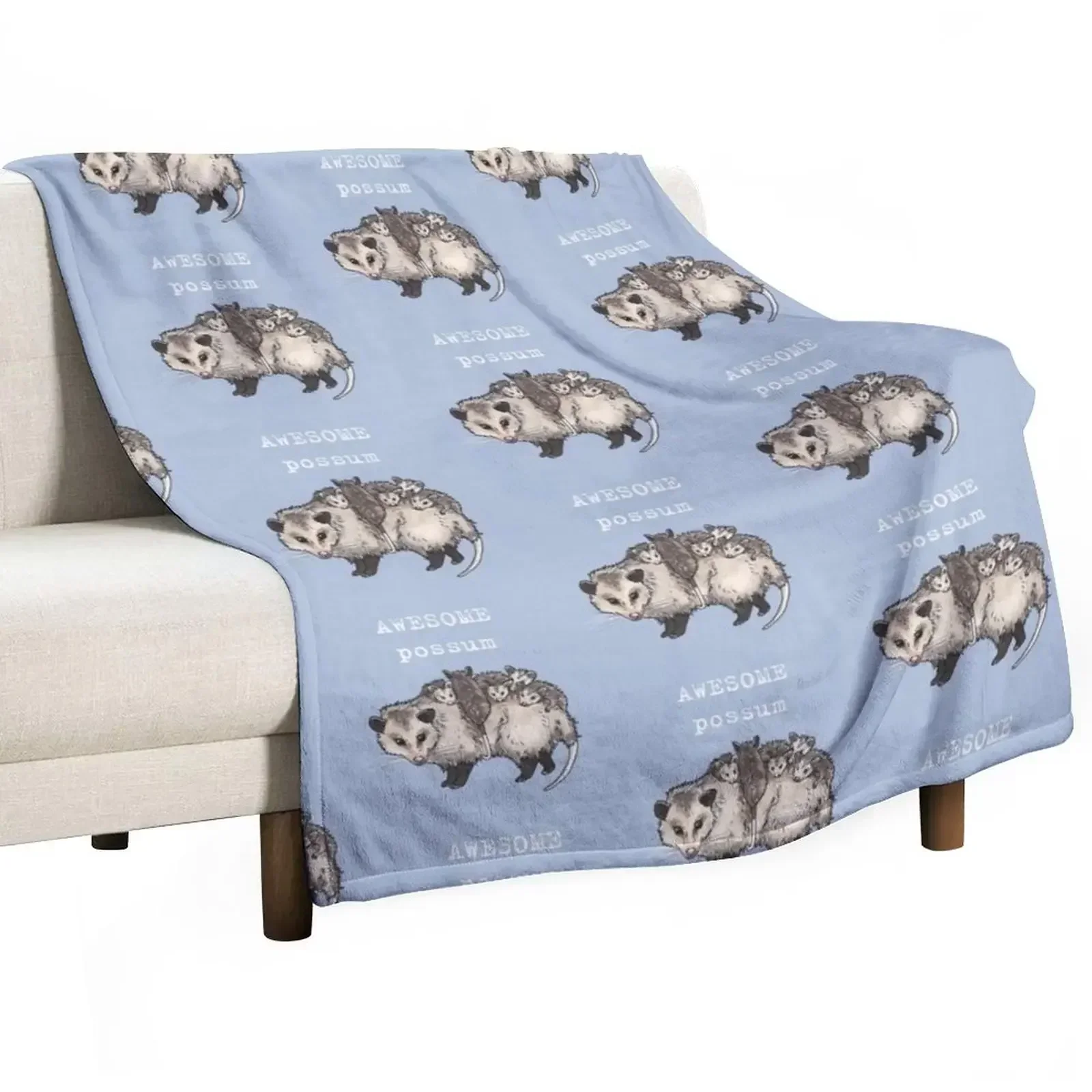 Possum - Animal series Throw Blanket halloween Vintage Sofa Blankets